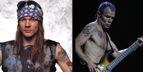 axl rose, flea, super bowl, twitter