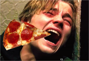 leo dicaprtio, pizza, ellen, academy awards, oscars